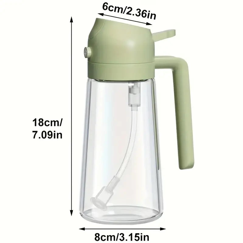 2-in-1 Glass Oil Sprayer & Dispenser Bottle for Smart Cooking